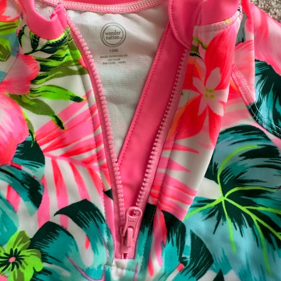 Wonder Nation one piece tropical swimsuit 18 month - Picture 3 of 4